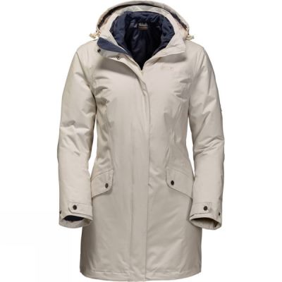 Chaquetas Jack Wolfskin Salisbury Plains 3-in-1 Mujer - Blancas - Chile EWJ638027